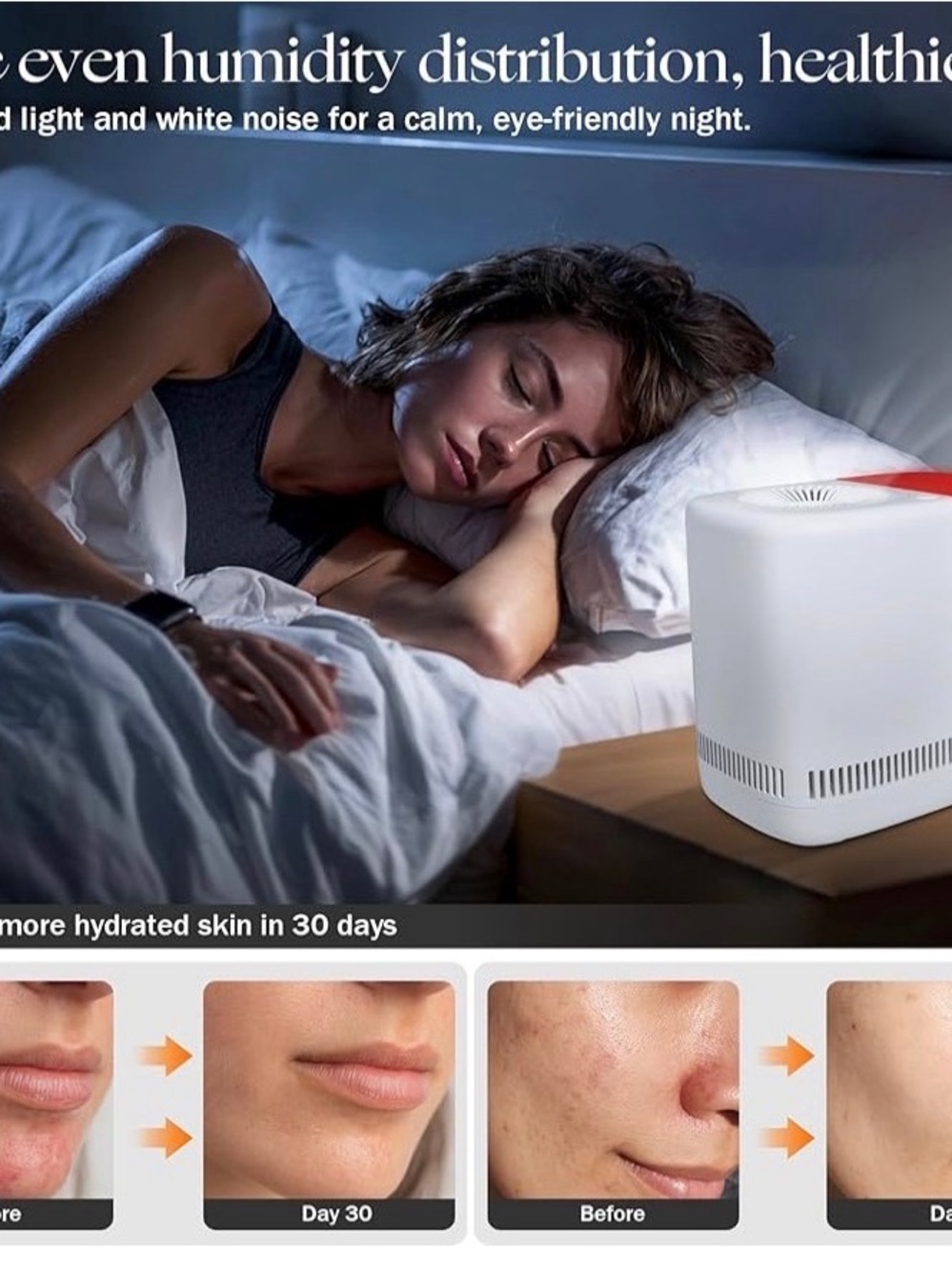 White Compact Humidifier with Digital Remote - Picture 4 of 8